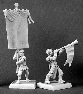 Warlords: Mercenary Standard Bearer and Musician Blister Packet