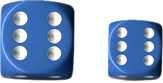 Dice: 36 - 12mm Light Blue Dice with White