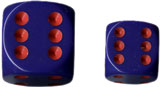 Dice: 36 - 12mm Purple Dice with Red