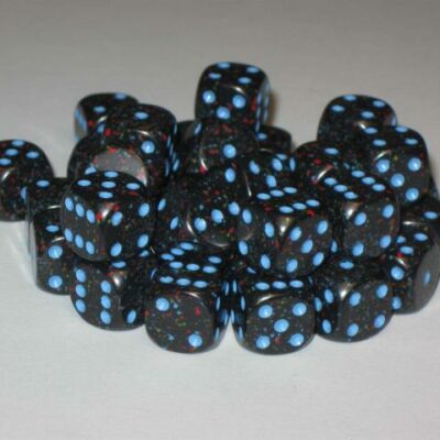Dice: 36 - 12mm Speckled Blue Stars