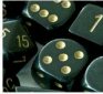 Dice: 36 - 12mm Opaque Black with Gold Six Sided