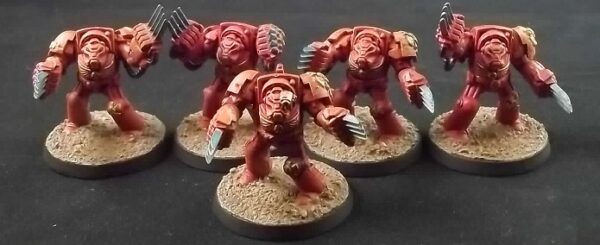Space Marines: Terminators with Lightning Claws x5 (Painted)