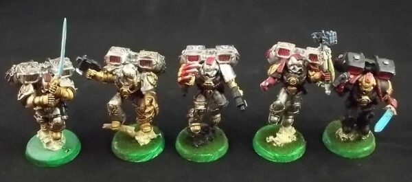 Space Marines: Assault Marines x5 (Painted)(Metal)