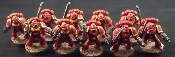Space Marines: Blood Angels Tactical Squad (Painted)