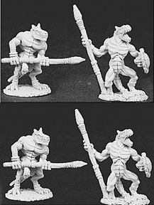DHL: Lizard Men w/ Spears Blister Packet