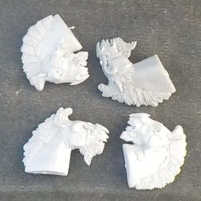 Bretonnian: Modern Horse Heads x4 (Loose)