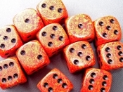 Dice: 12 - 16mm Speckled Fire