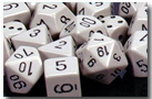 Dice: 36 - 12mm Dark Grey Dice with Copper