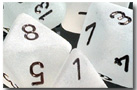 Dice: 36 - 12mm Clear Dice with Black