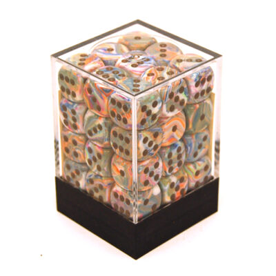 Dice: 36 - 12mm Menagerie Vibrant with Brown Festive