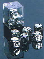 Dice: 2 - 16mm Silver Plated Dice
