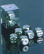Dice: 2 - 16mm Aluminum Plated Dice
