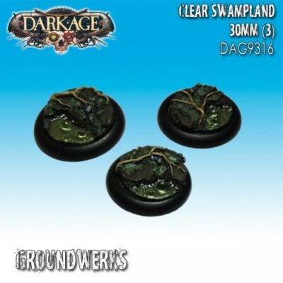 Dark Age: 30mm Clear Swampland (3) Bases Blister Packet