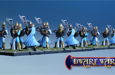 Dwarf Wars Miniatures: Good Elf Great Weapons Ax Regiment (10)
