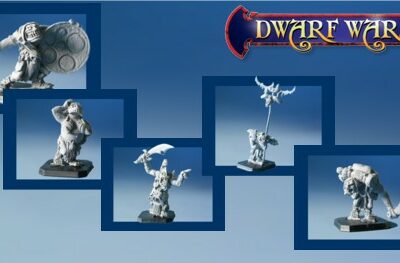 Dwarf Wars Miniatures: Orc King and Retinue (5)