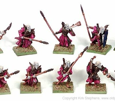 Dwarf Wars Miniatures: Death Elf Spear Regiment (10)