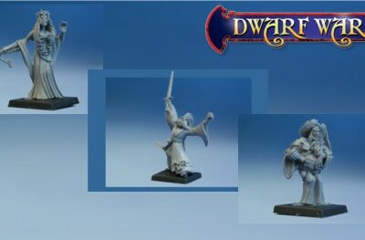 Dwarf Wars Miniatures: Good Human Magicians (3)
