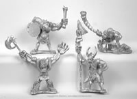 Dwarf Wars Miniatures: Ice Troll Leaders (4)
