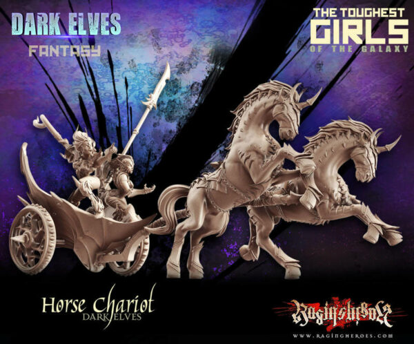 Raging Heroes: Dark Elves Horse Chariot (Fantasy)