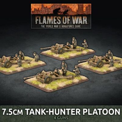 German: 7.5cm Tank Hunter Platoon (x4 Plastic)