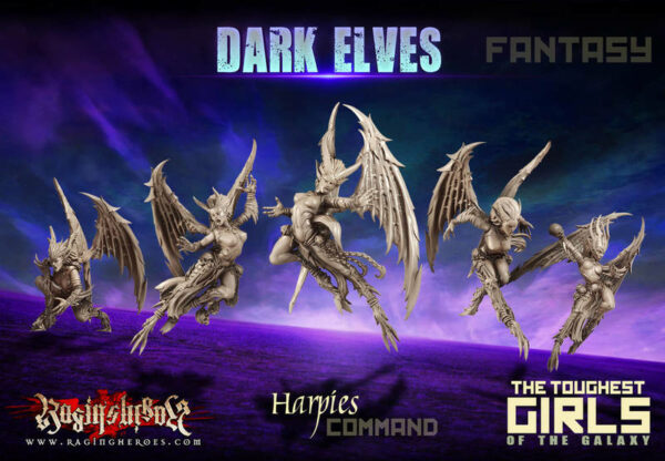 Raging Heroes: Harpies - Command Group (Fantasy)