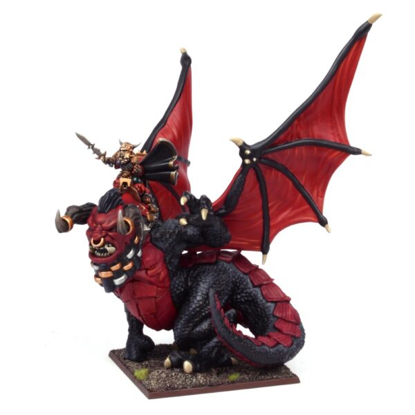 Kings of War: Abyssal Dwarf Supreme Iron-caster on Great Winged