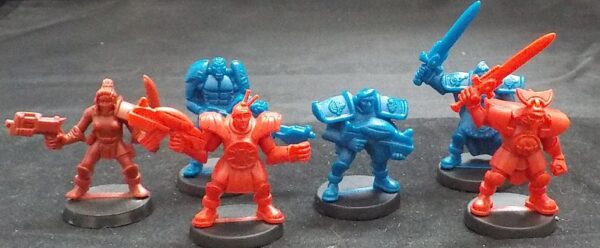 Mutant Chronicals: Red and Blue Characters x6 (Loose)