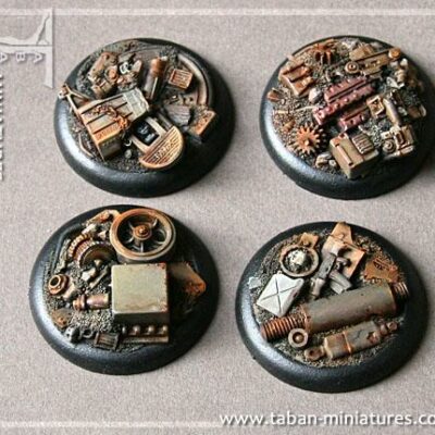 Eden 32mm - Resin Bases: Machines scrapyard, round 40mm (rounded