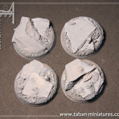 Eden 32mm - Resin Bases: Slate ground, round 40mm (straight edge