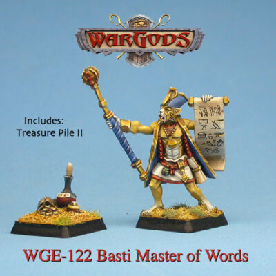 Wargods Of Aegyptus: Basti Master of Words with Treasure Pile