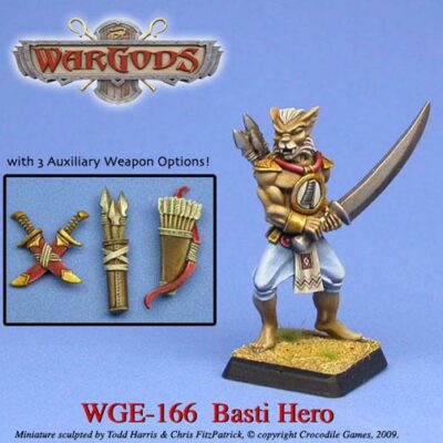 Wargods Of Aegyptus: Basti Hero with Auxiliary Weapon Sprue