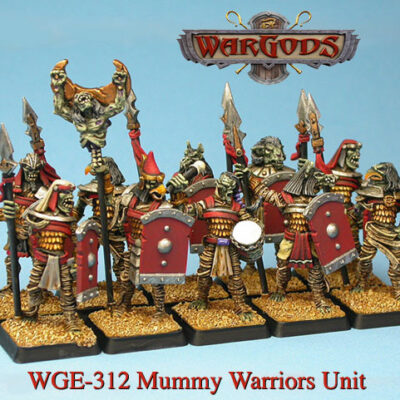 Wargods Of Aegyptus: Mummy Warrior Unit with Spear and Shield (1