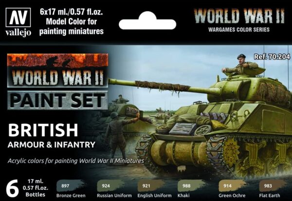 Flames: WWII British Armour & Infantry Paint Set