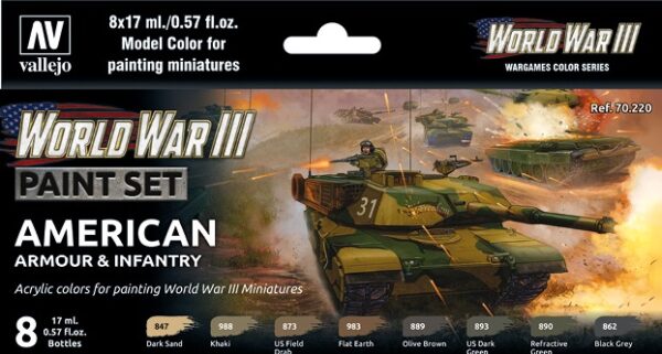 Flames: WWIII American Armour & Infantry Paint Set