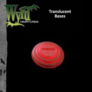 Wyrd Miniatures: Red Translucent Bases 50mm