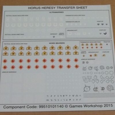 GW: Horus Heresy Transfer Sheet