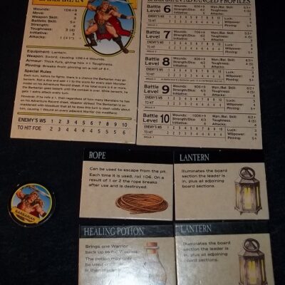 Warhammer Quest: Barbarian Rules and cards