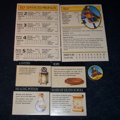 Warhammer Quest: Elf Rules and cards