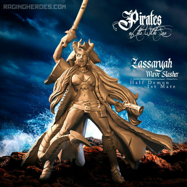 Raging Heroes: Zassaryah Wave Slasher, Half Demon 1st Mate