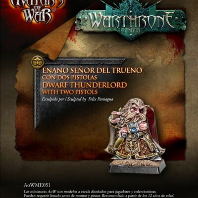 AoW: Dwarf Thunderlord with two pistols Blister Packet