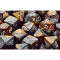 Dice: 36 - 12mm Gemini Copper and Steel with White