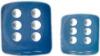 Dice: 12 - 16mm Frosted Carribean Blue with White
