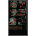 Dice: 12 - 16mm Velvet Black with Red
