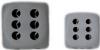 Dice: 36 - 12mm Frosted Clear with Black