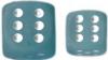 Dice: 36 - 12mm Frosted Teal with White