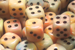 Dice: 36 - 12mm Festive Circus with Black
