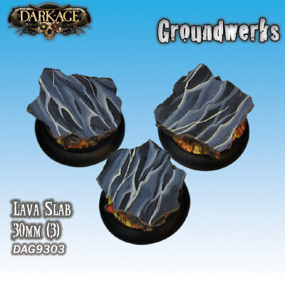 Dark Age: 30mm Lava Slab Bases Blister Packet