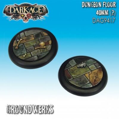 Dark Age: 40mm Dungeon Floor (2) Bases Blister Packet