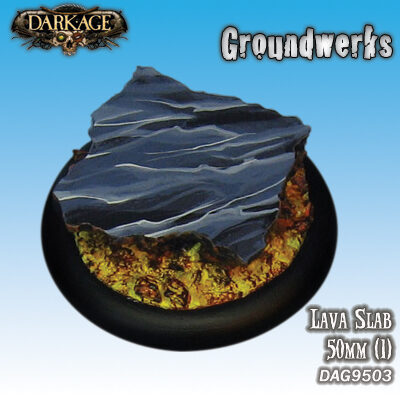 Dark Age: 50mm Lava Slab Bases Blister Packet