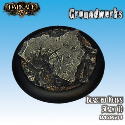 Dark Age: 50mm Blasted Ruins Bases Blister Packet